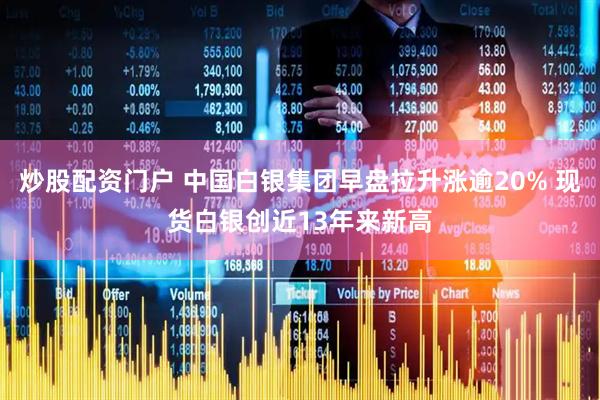 炒股配资门户 中国白银集团早盘拉升涨逾20% 现货白银创近13年来新高