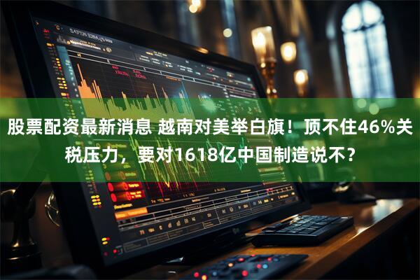 股票配资最新消息 越南对美举白旗！顶不住46%关税压力，要对1618亿中国制造说不？